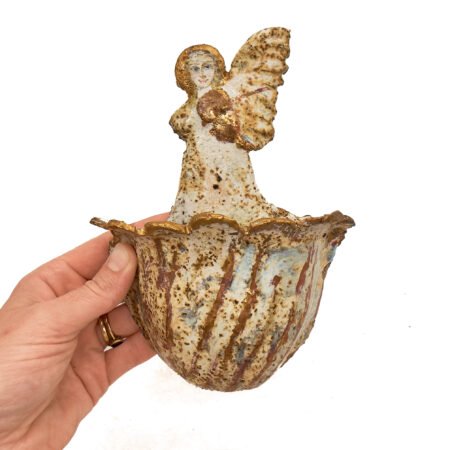 Ceramiczna chrzcielnica do zawieszenia – ręcznie robiona